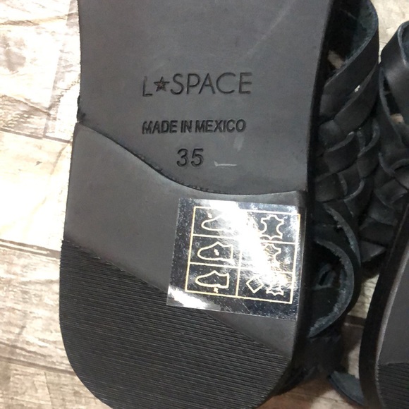 L Space Black Huarache Sandals - Picture 7 of 11